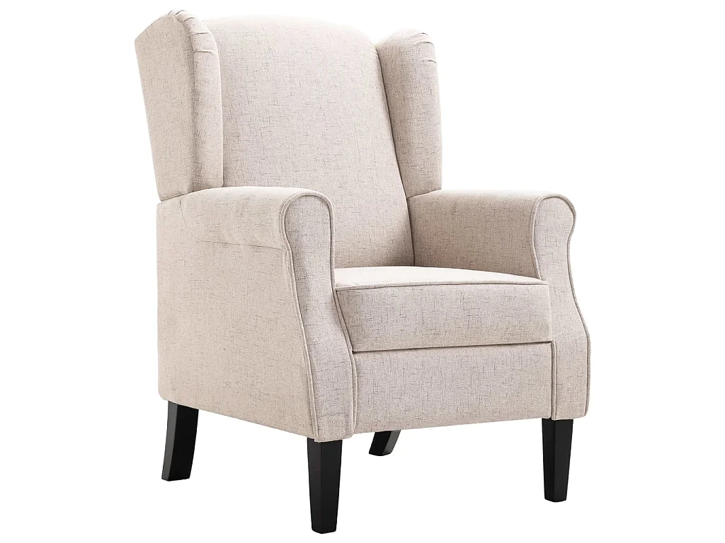 Sillón de tela beige
