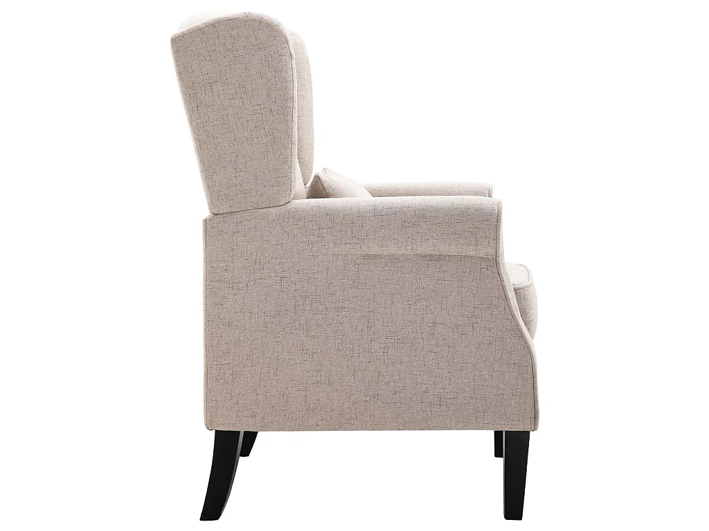 Sillón de tela beige