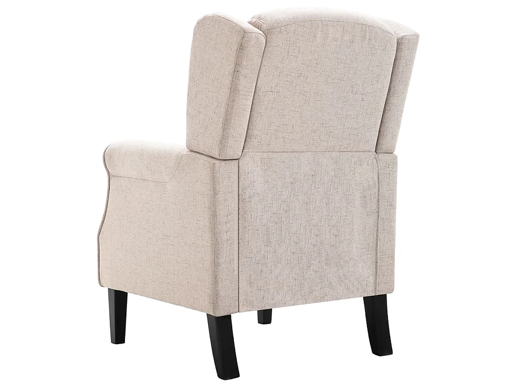 Sillón de tela beige