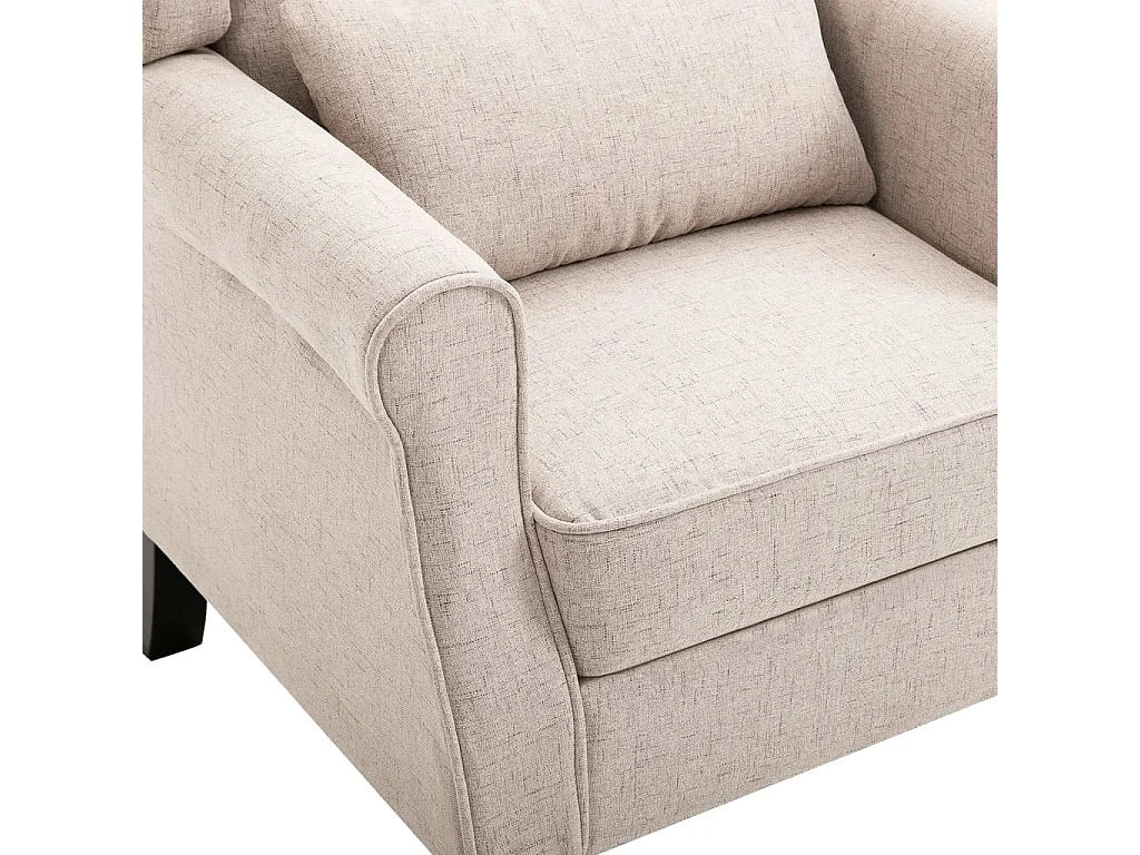 Sillón de tela beige