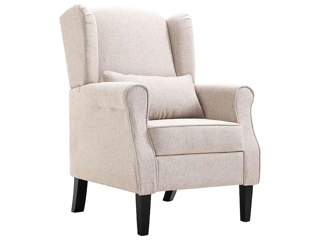 Fauteuil beige tissu