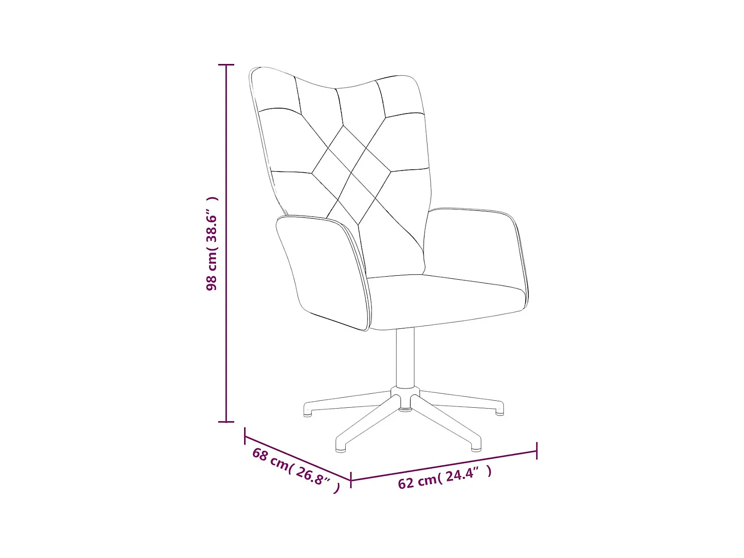 Chaise de relaxation Patchwork Tissu