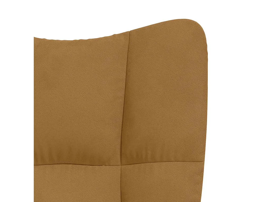 Sillón de relax de terciopelo marrón