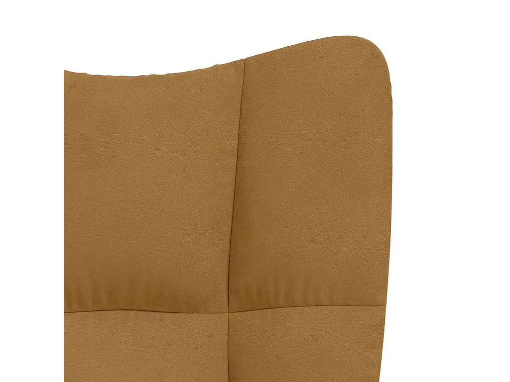 Relaxstoel fluweel bruin