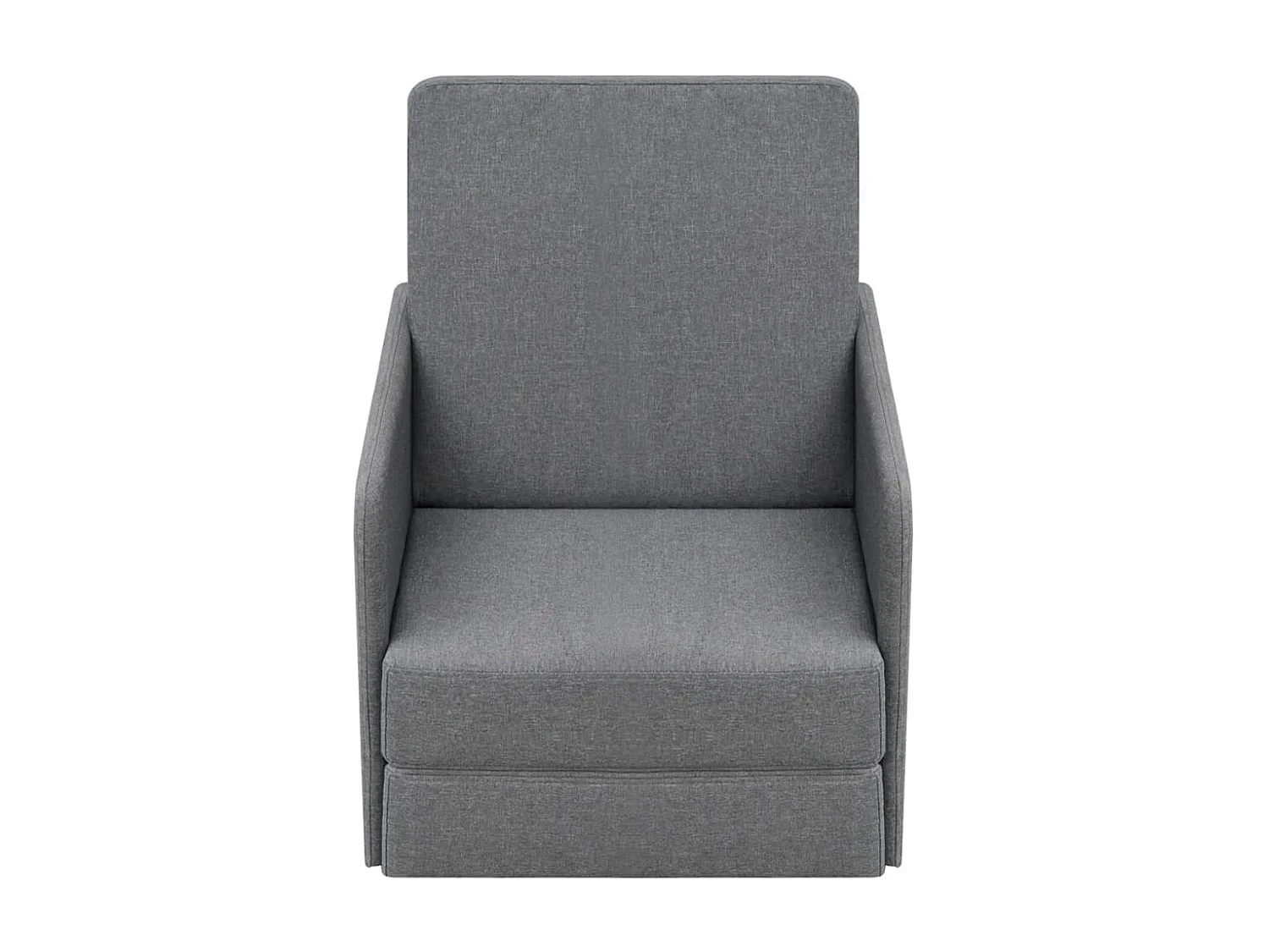 Fauteuil convertible gris clair tissu