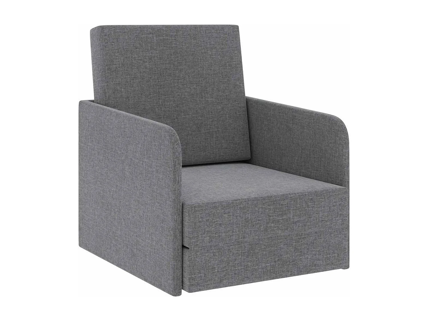 Schlafsessel Ausziehbar Hellgrau Stoff