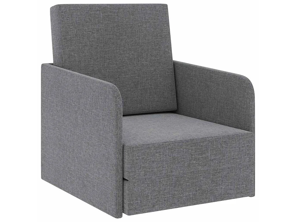 Schlafsessel Ausziehbar Hellgrau Stoff