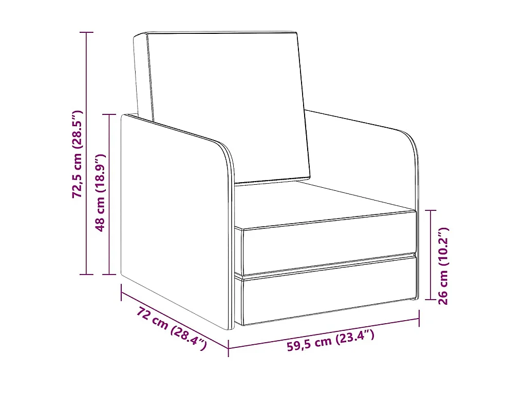 Schlafsessel Ausziehbar Hellgrau Stoff
