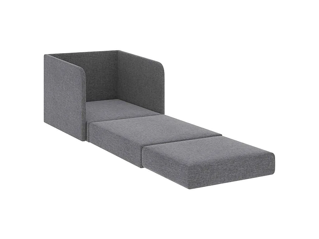 Schlafsessel Ausziehbar Hellgrau Stoff