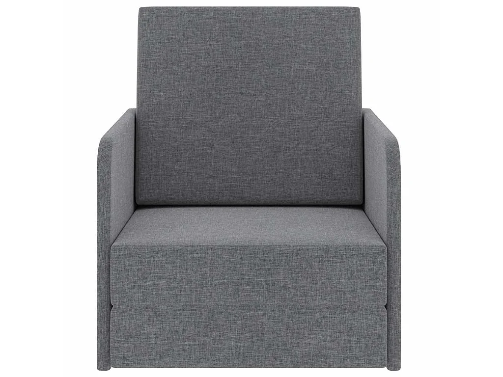 Schlafsessel Ausziehbar Hellgrau Stoff