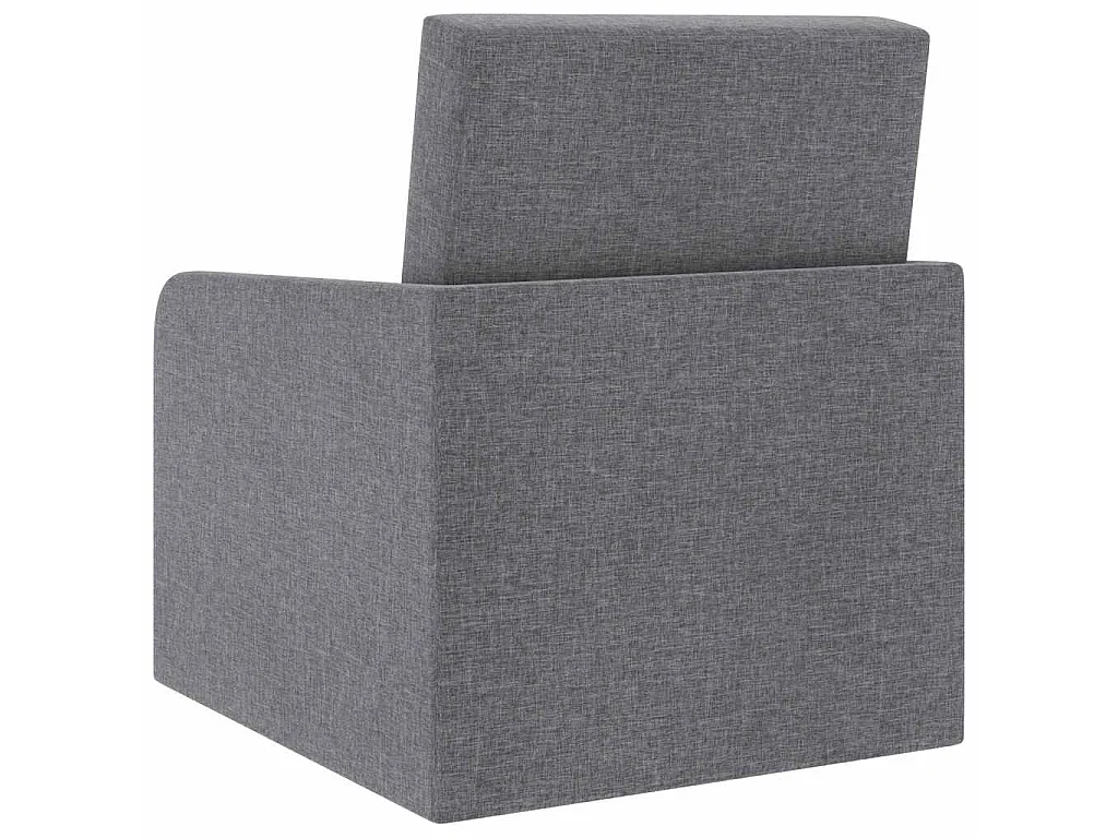 Schlafsessel Ausziehbar Hellgrau Stoff