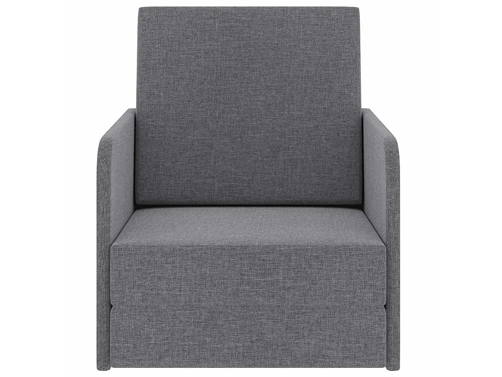 Poltrona Letto Convertibile Grigio Chiaro in Tessuto