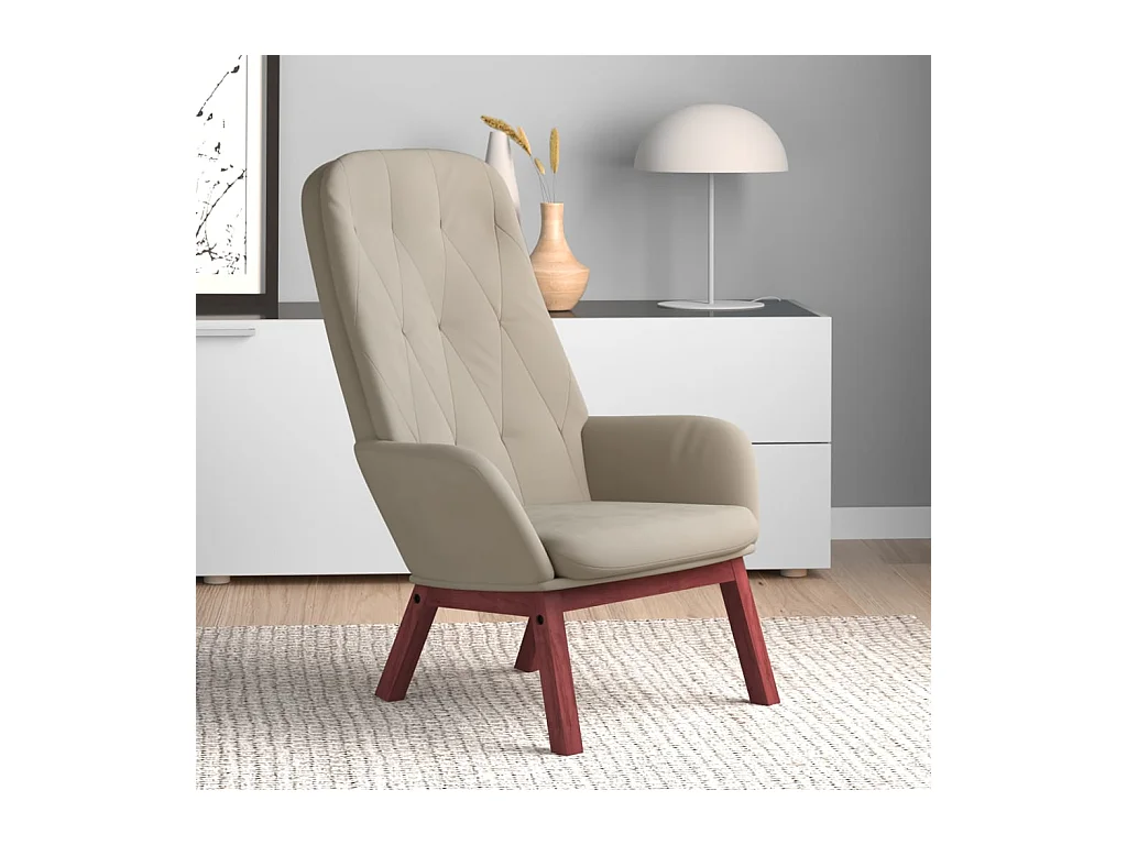 Chaise de relaxation Gris clair Velours