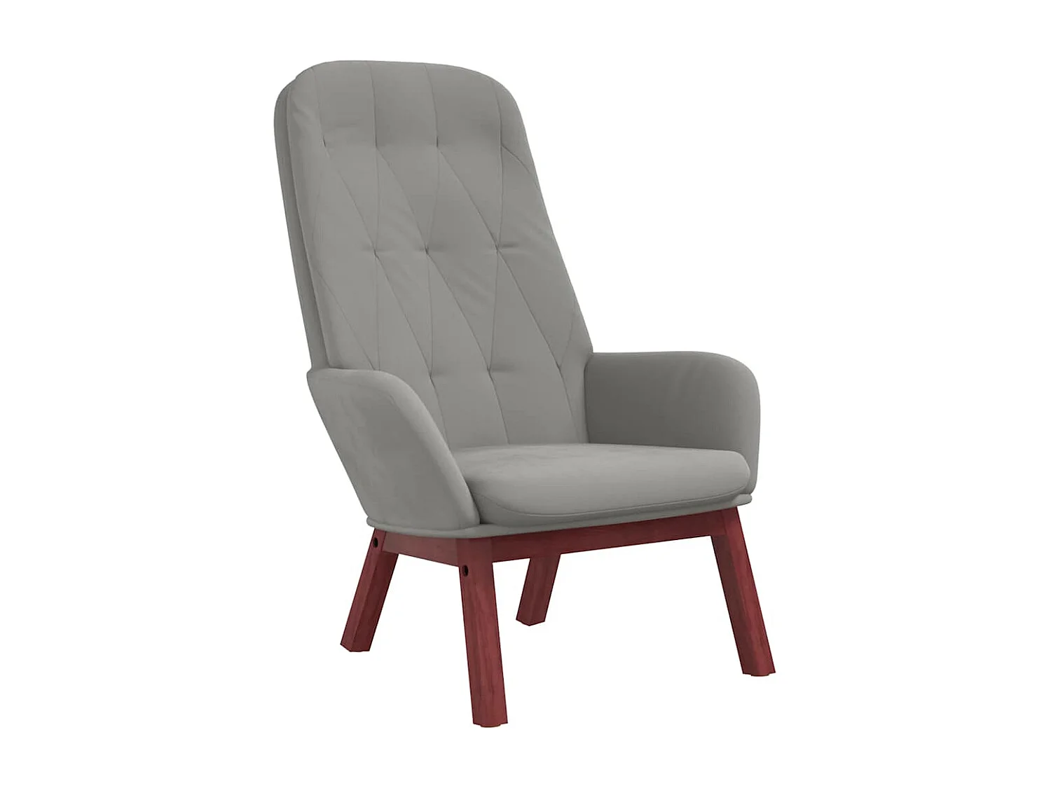 Chaise de relaxation Gris clair Velours