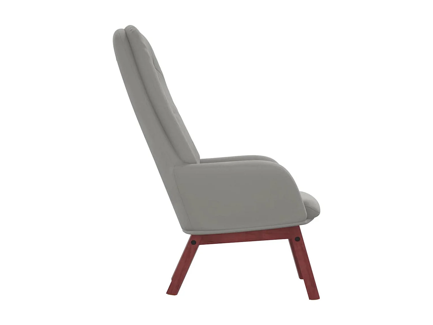 Chaise de relaxation Gris clair Velours