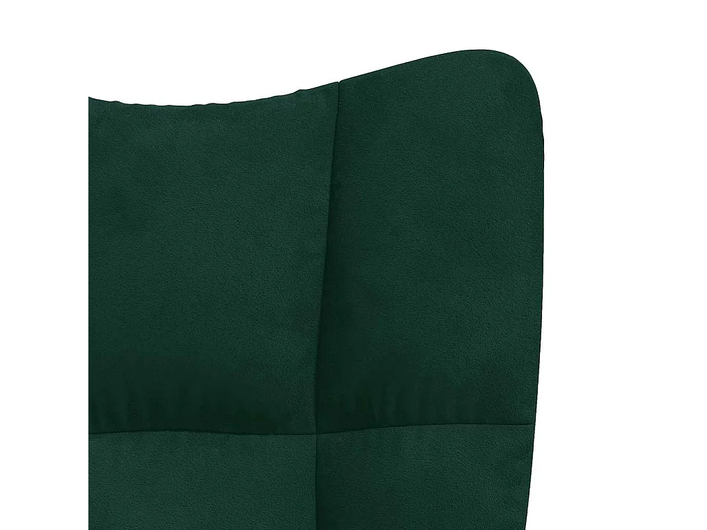 Chaise de relaxation Vert foncé Velours