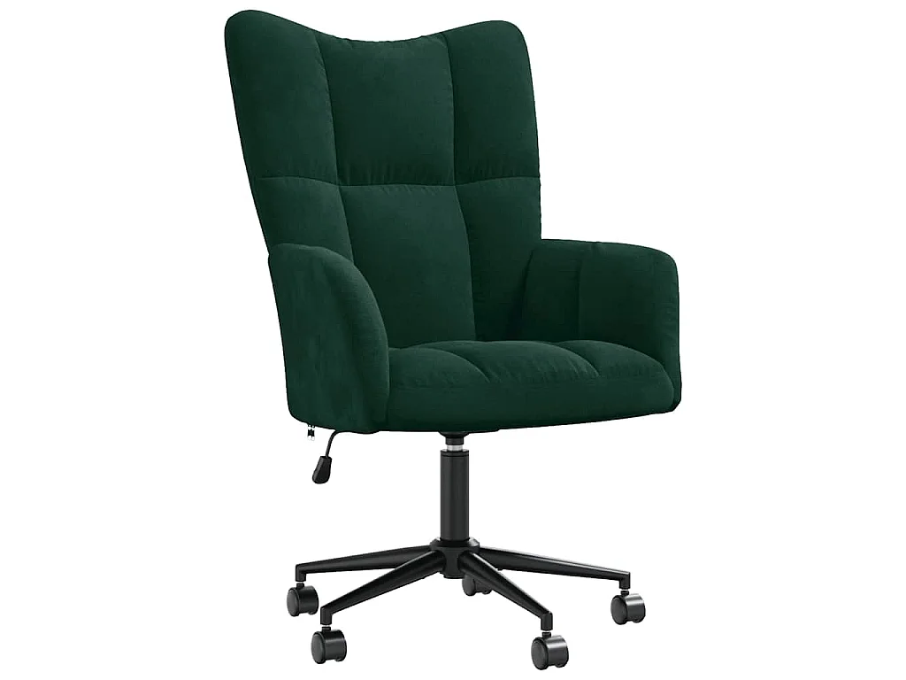 Chaise de relaxation Vert foncé Velours