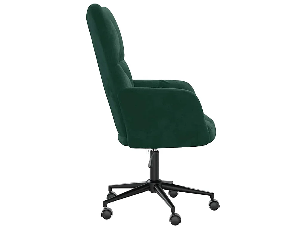 Chaise de relaxation Vert foncé Velours