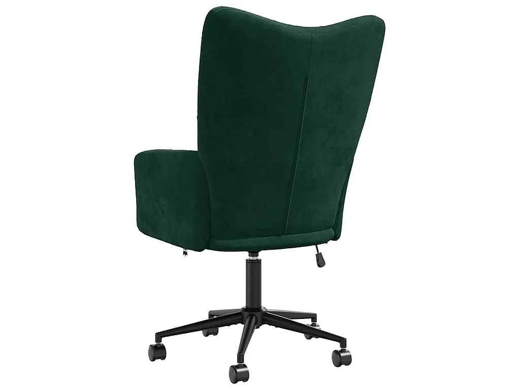 Chaise de relaxation Vert foncé Velours