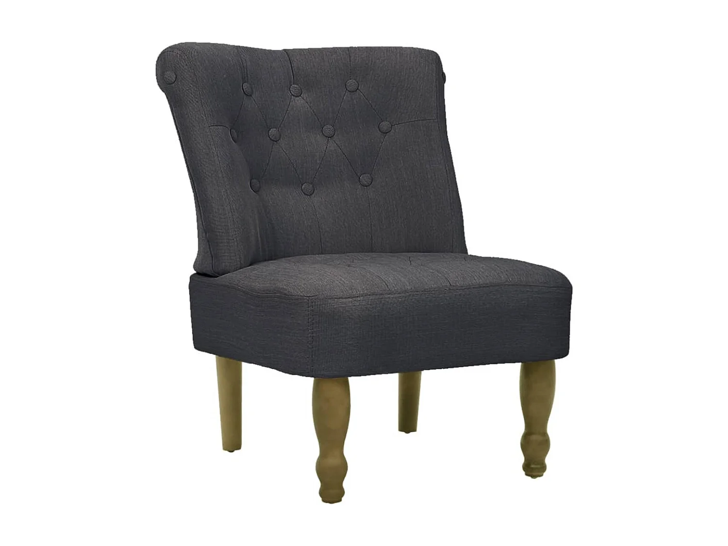 Chaises en style français lot de 2 gris tissu