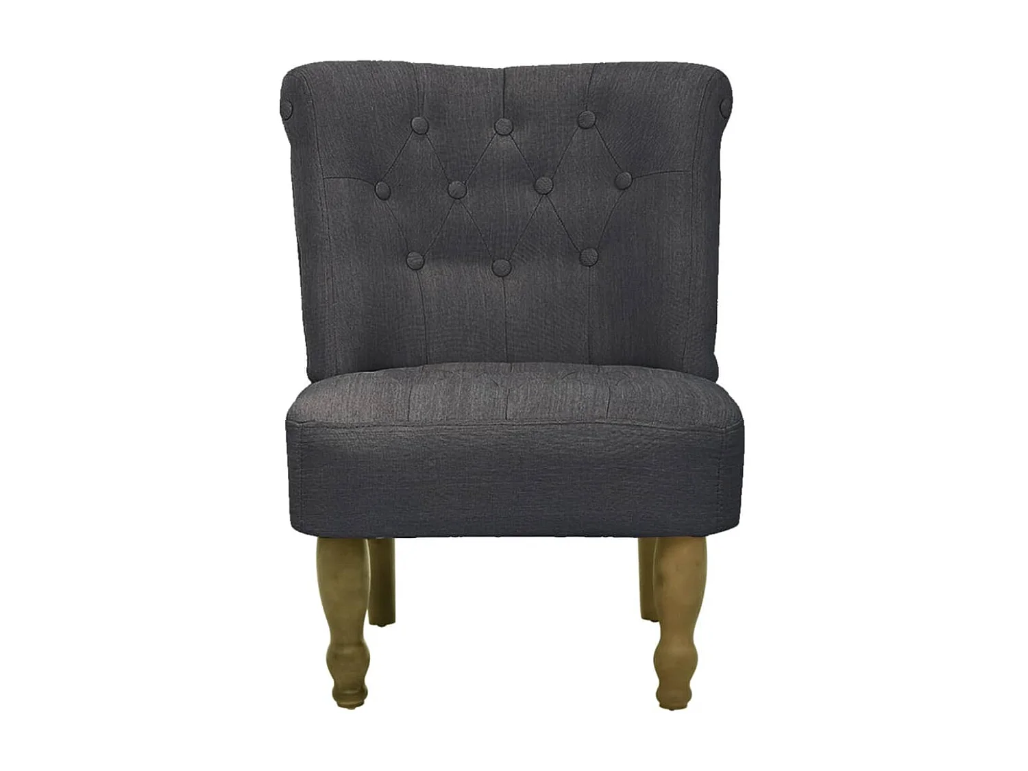 Chaises en style français lot de 2 gris tissu