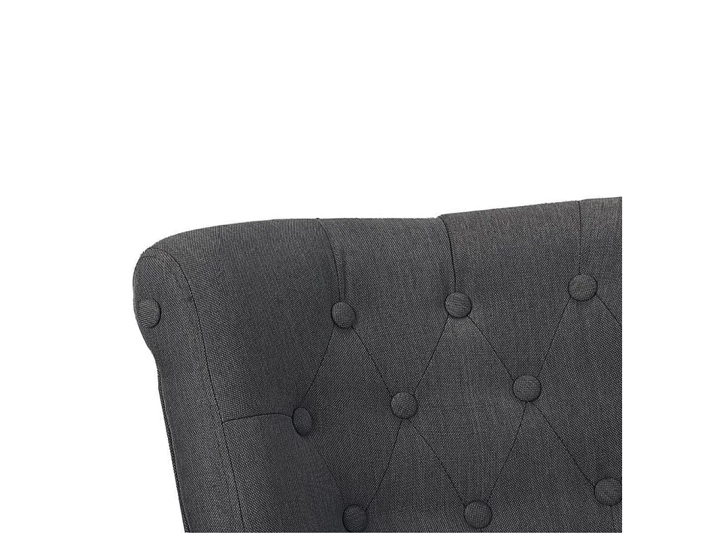 Chaises en style français lot de 2 gris tissu