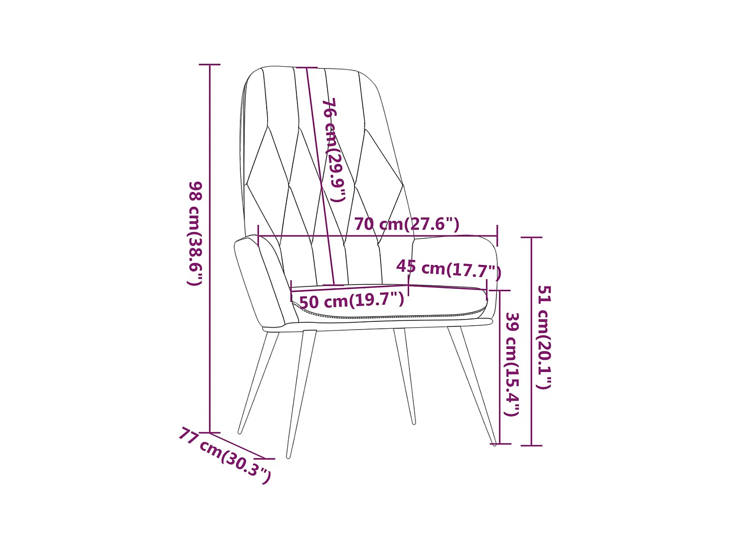 Relaxsessel Blau Samt