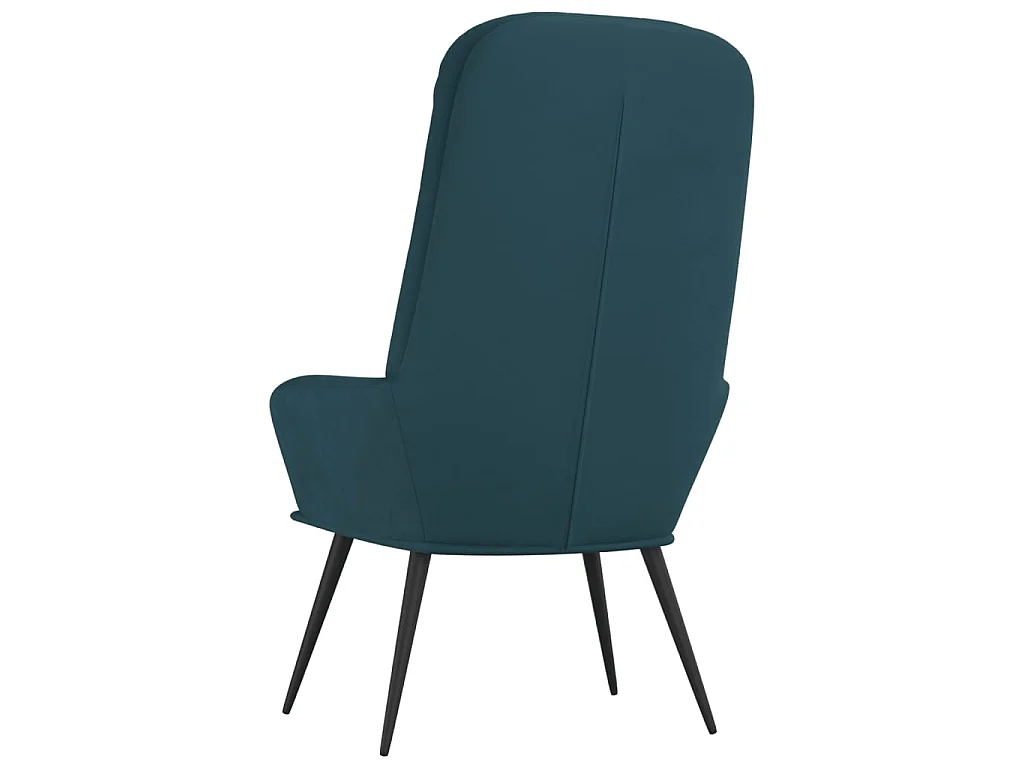 Chaise de relaxation Bleu Velours