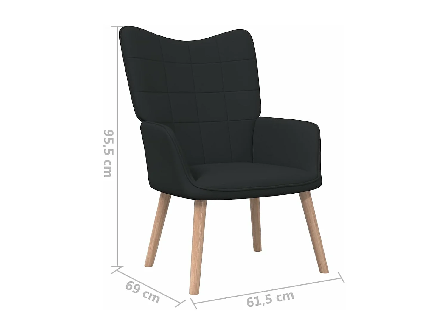 Relaxsessel Schwarz Stoff