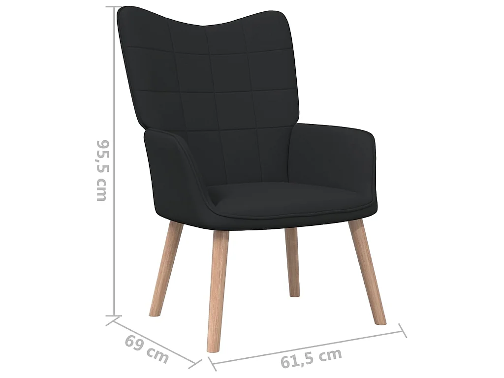 Sillón de relax de tela negro