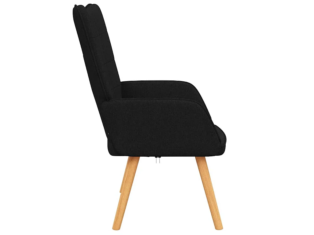 Chaise de relaxation Noir Tissu