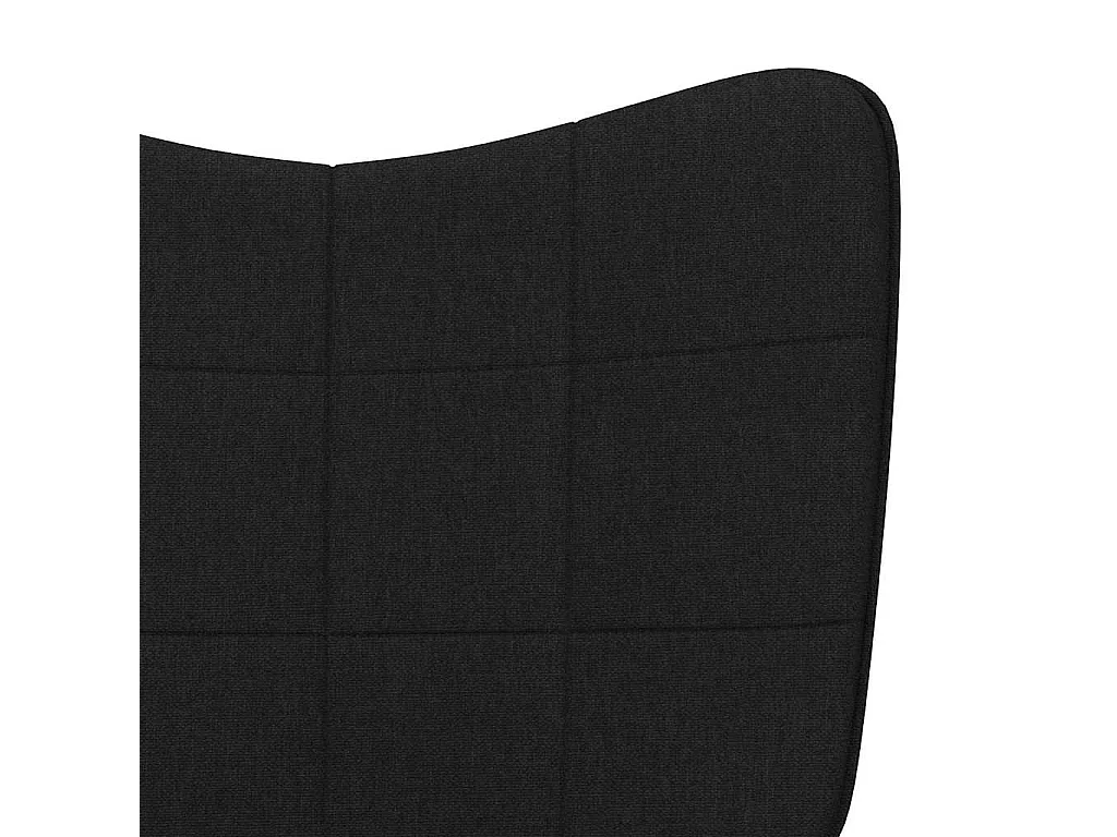 Chaise de relaxation Noir Tissu