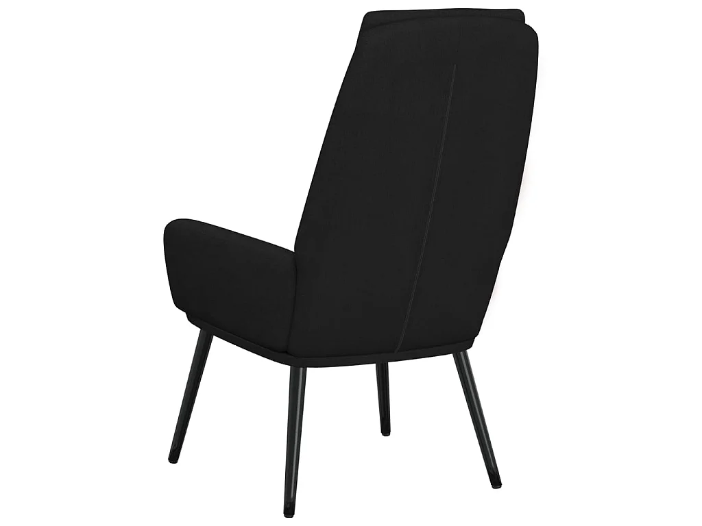 Chaise de relaxation Noir Tissu
