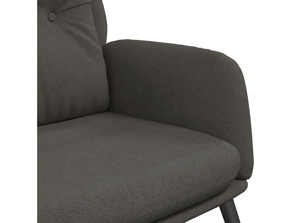 Chaise de relaxation Gris foncé Similicuir daim