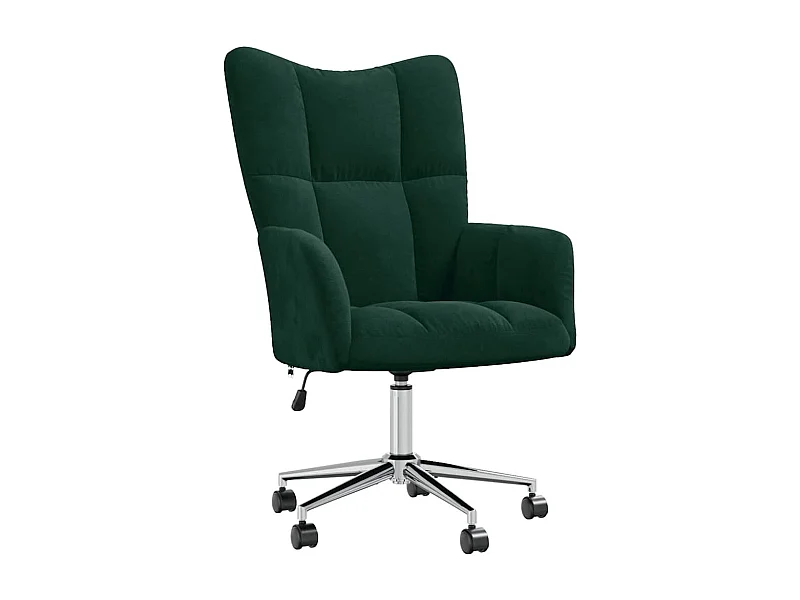 Chaise de relaxation Vert foncé Velours