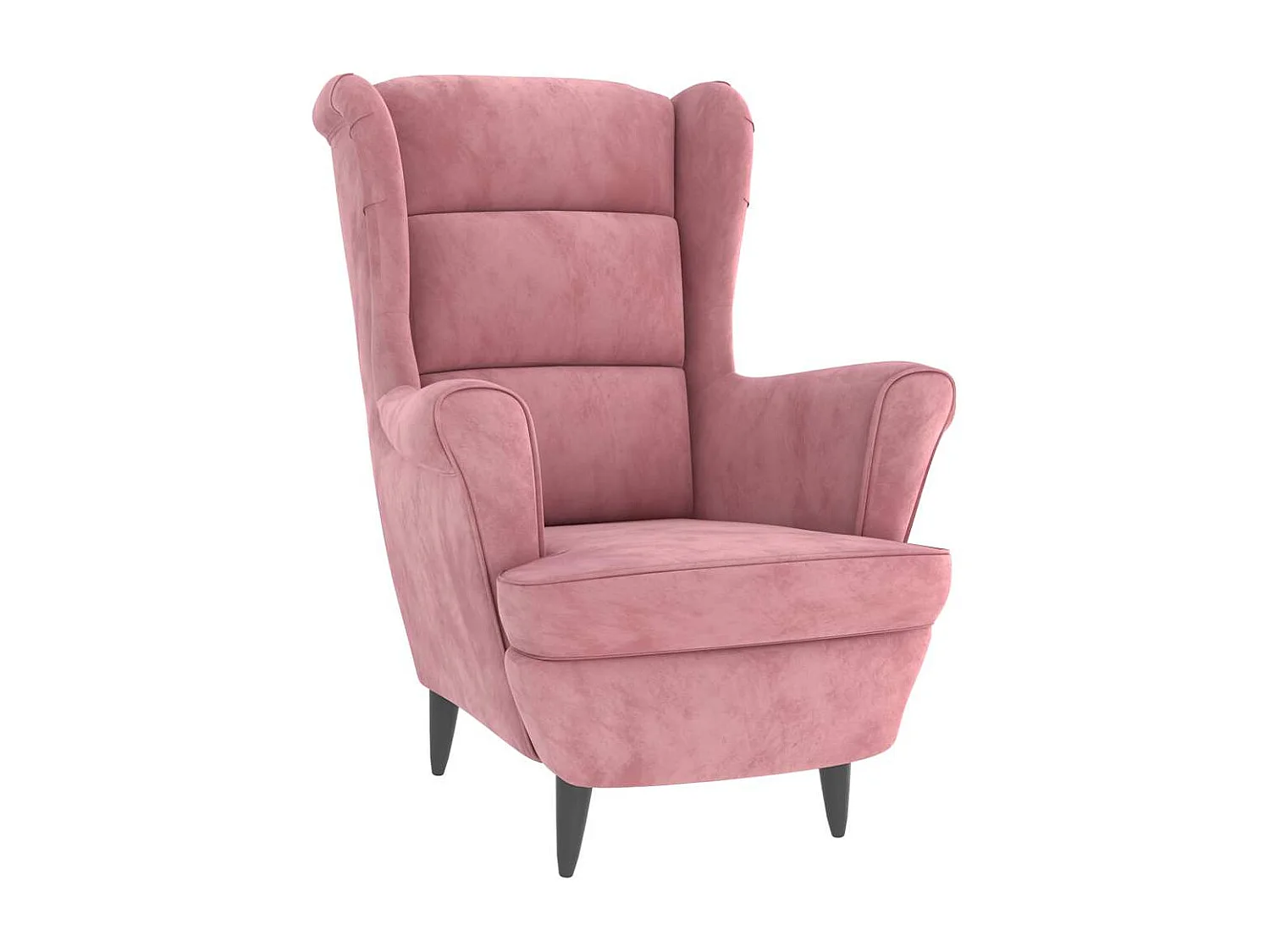 Fauteuil rose velours