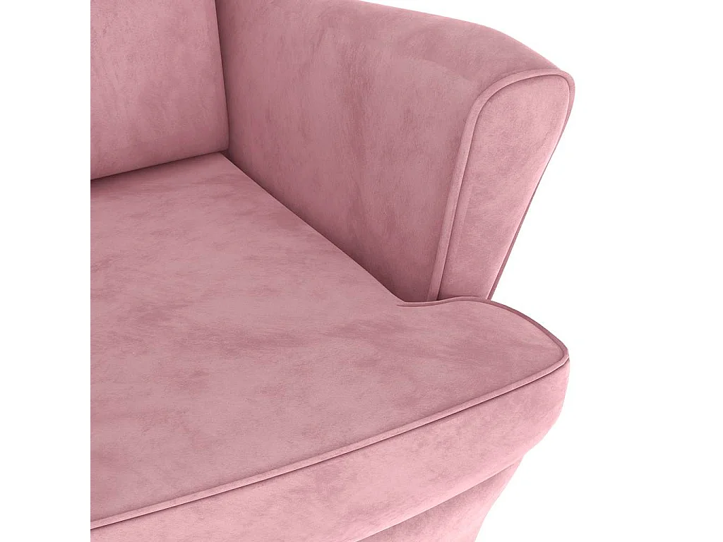 Fauteuil rose velours