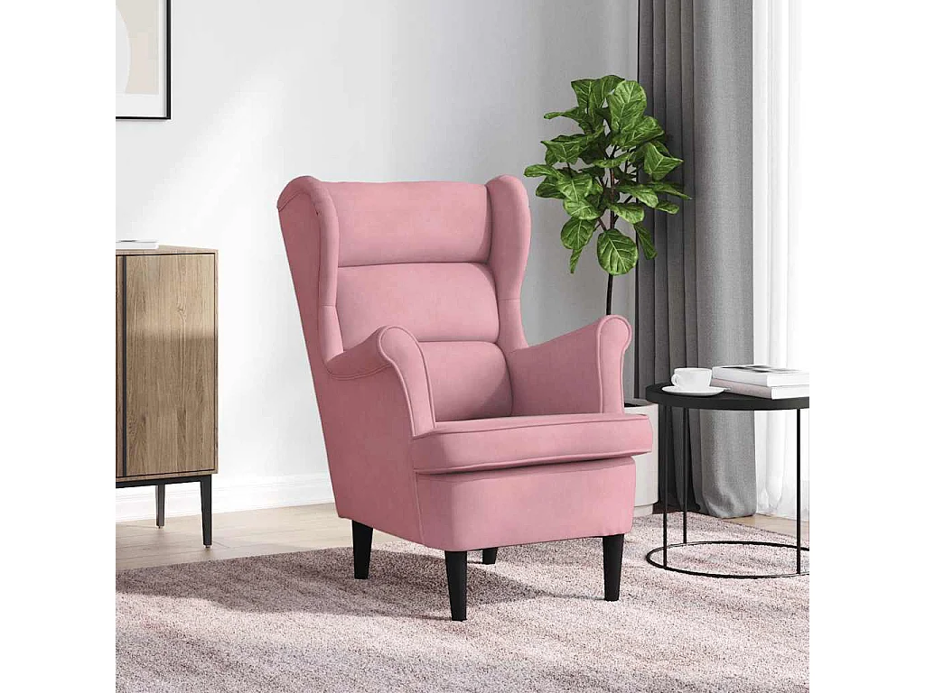 Poltrona Rosa in Velluto