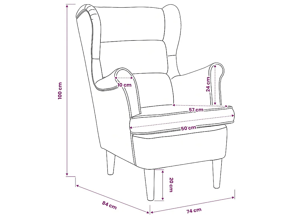 Poltrona Rosa in Velluto