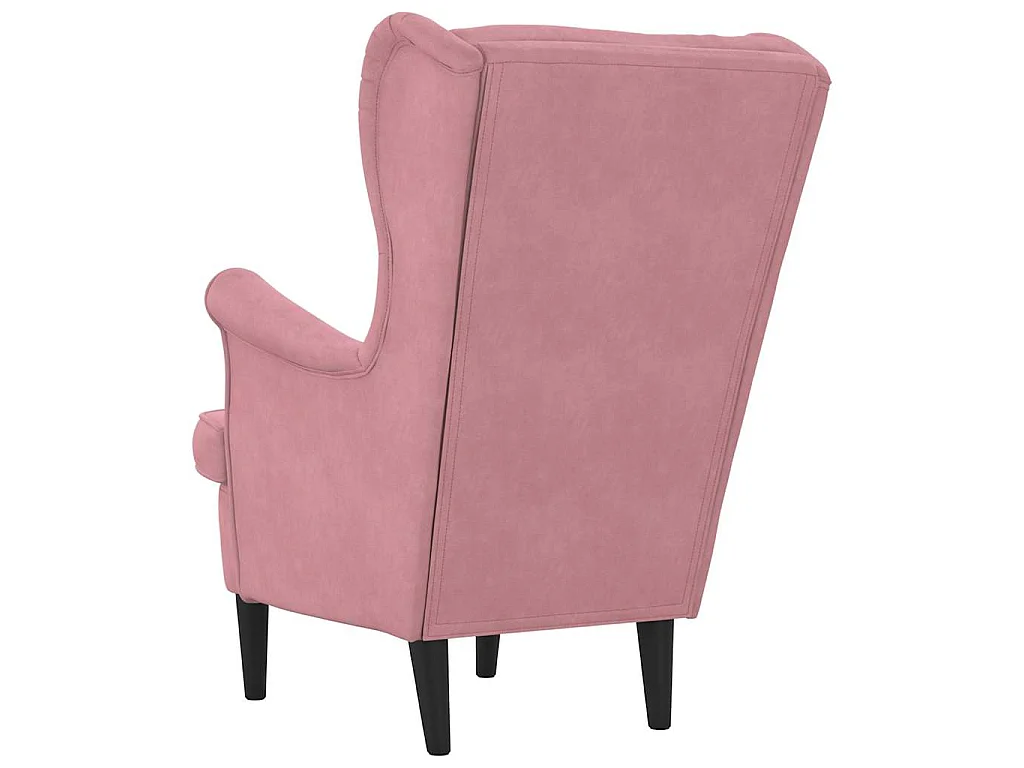 Fauteuil fluweel roze