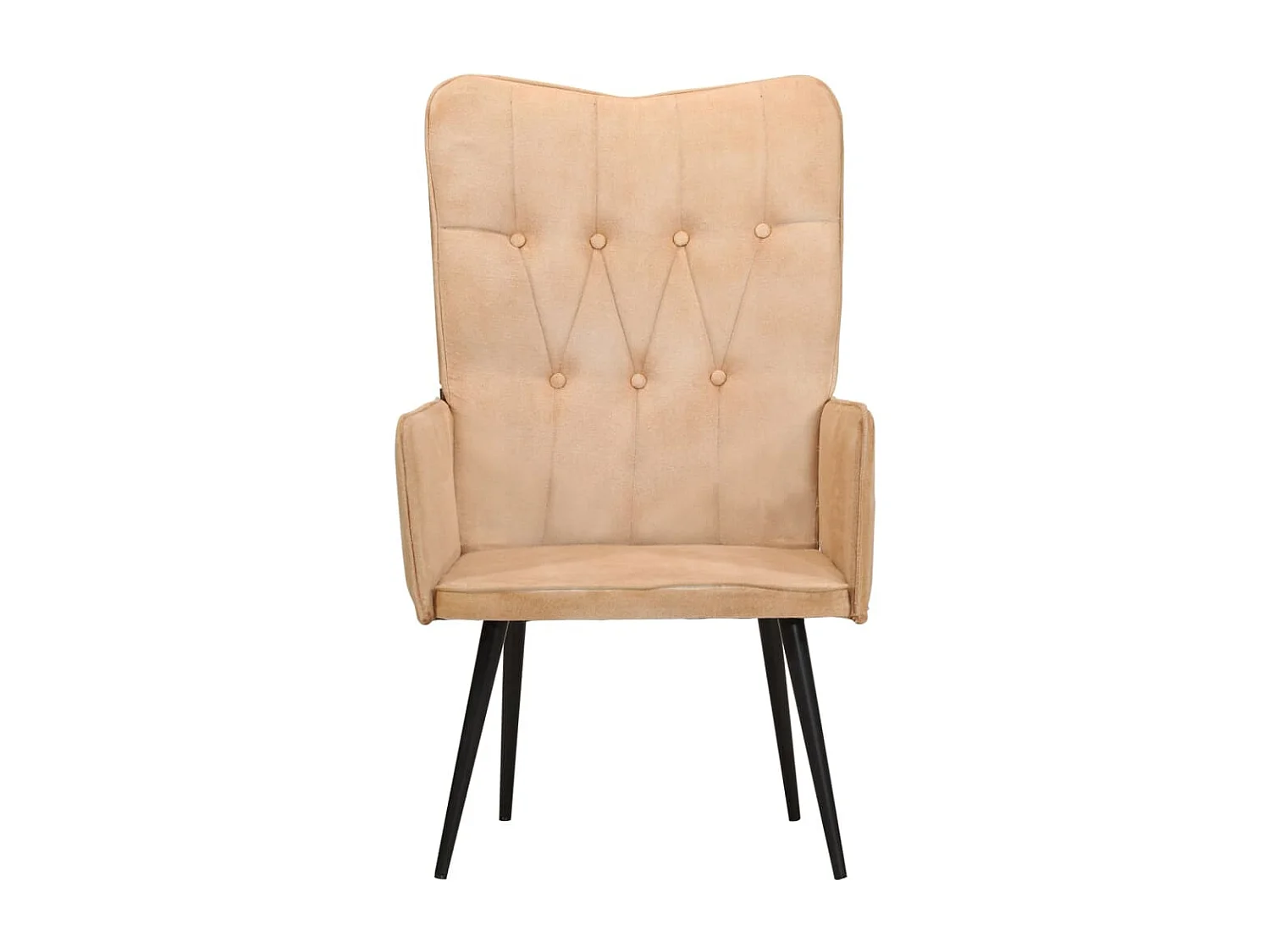 Sedia a Schienale Alto Crema in Tela