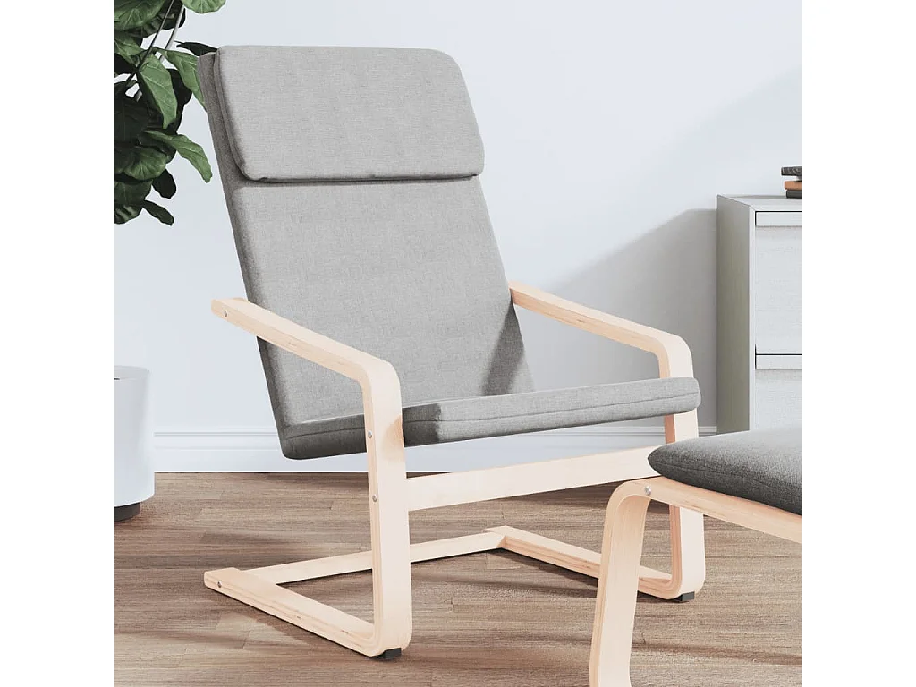 Relaxsessel Hellgrau Stoff
