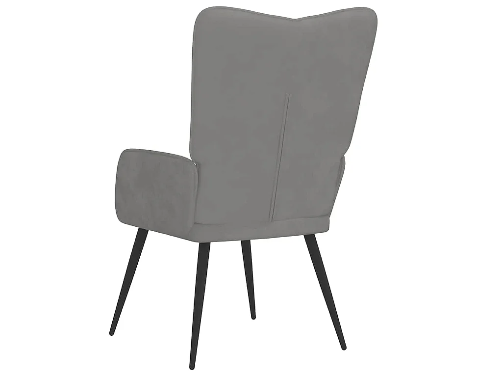 Relaxsessel Hellgrau Samt