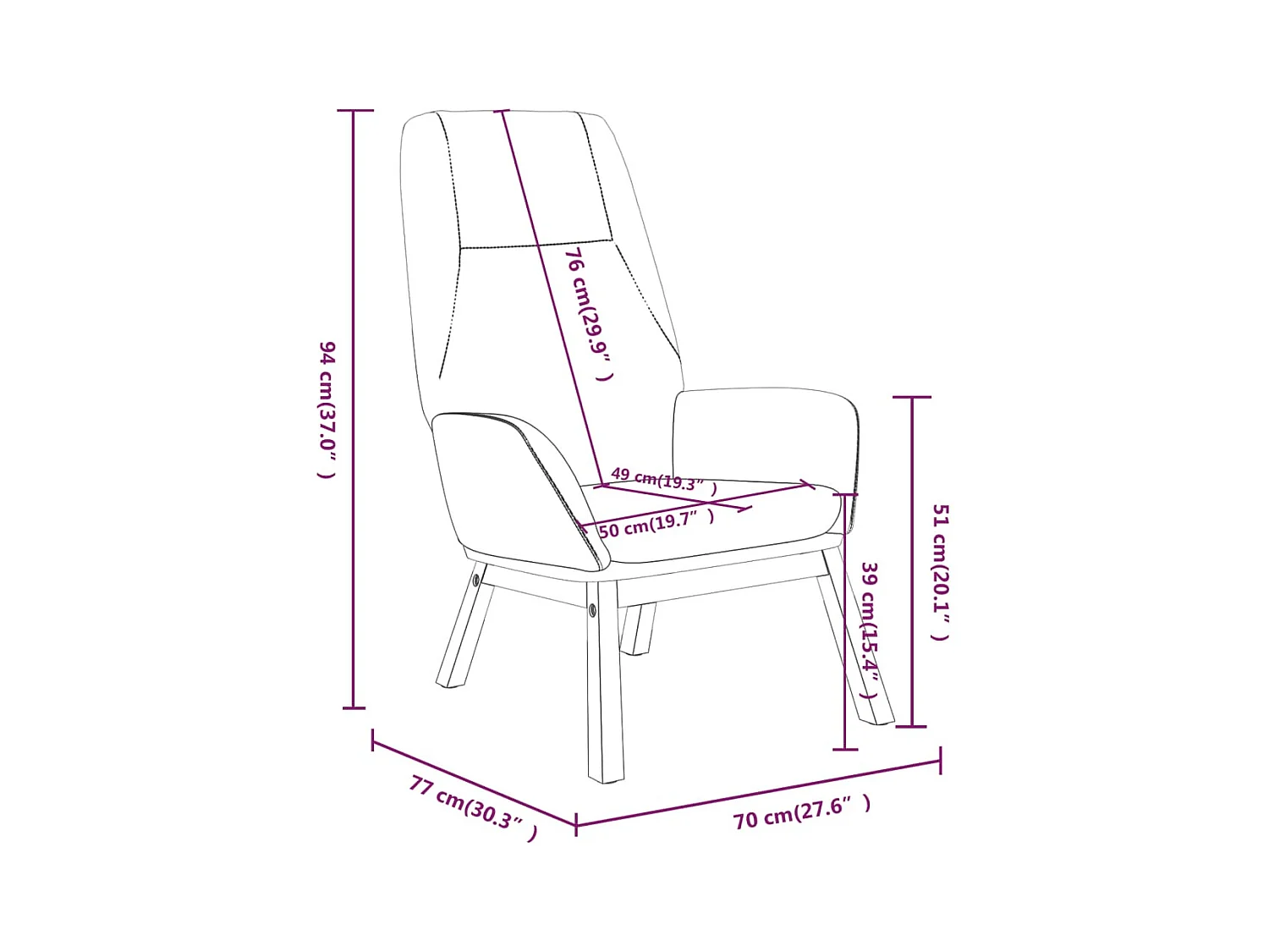 Sillón de relax de tela amarillo mostaza