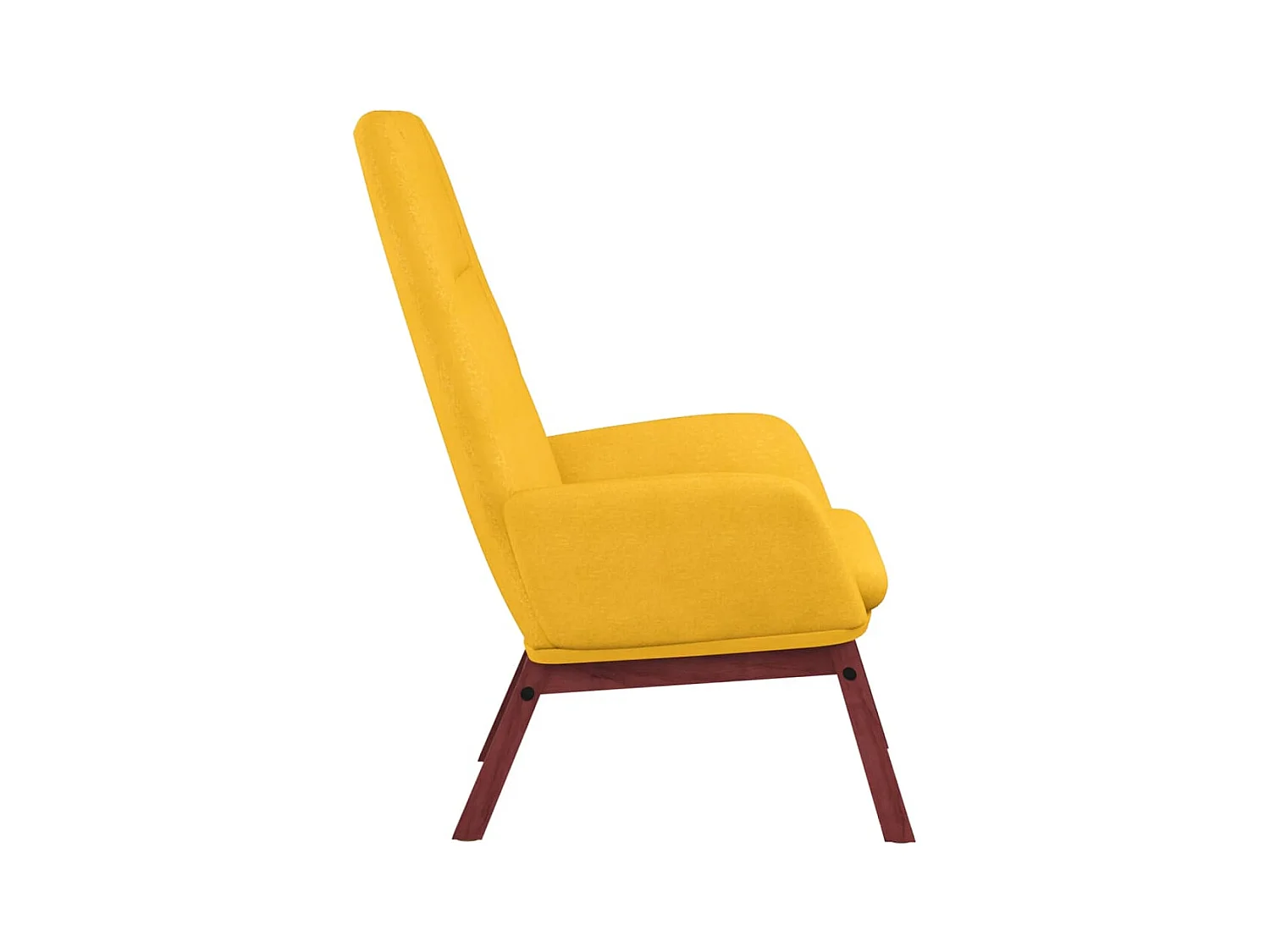 Sillón de relax de tela amarillo mostaza