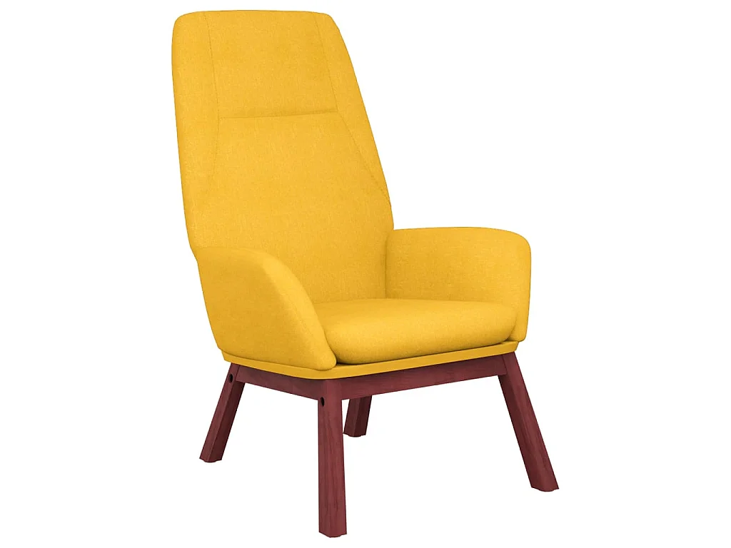 Sillón de relax de tela amarillo mostaza