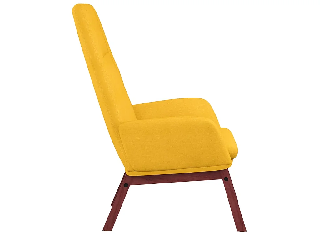 Sillón de relax de tela amarillo mostaza