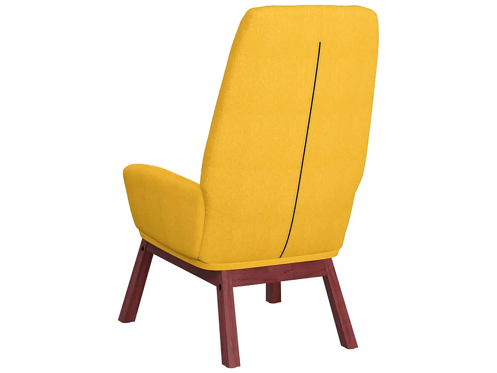 Sillón de relax de tela amarillo mostaza