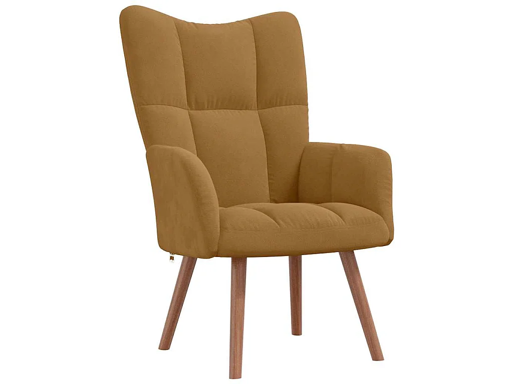 Chaise de relaxation Marron Velours