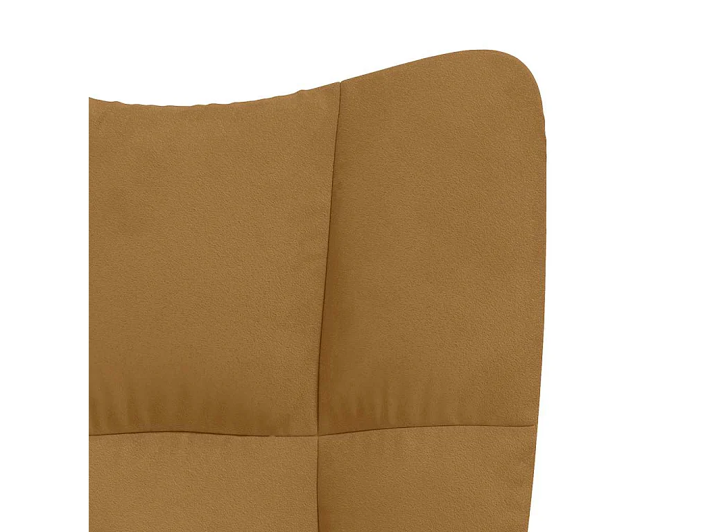 Chaise de relaxation Marron Velours